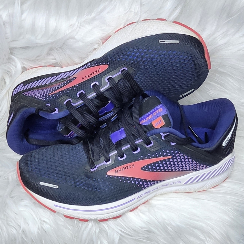 Brooks Women's Running Shoes - Navy, Pink, and Purple Size 9.5 Wide (D)